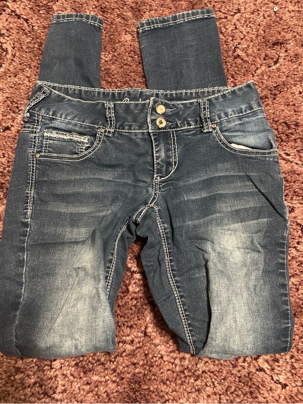 Red Camel Women's Washed Dark Blue Jeggings